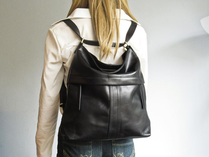 Retro Waxy Leather Two-Way Shoulder Bag Kiwidrop