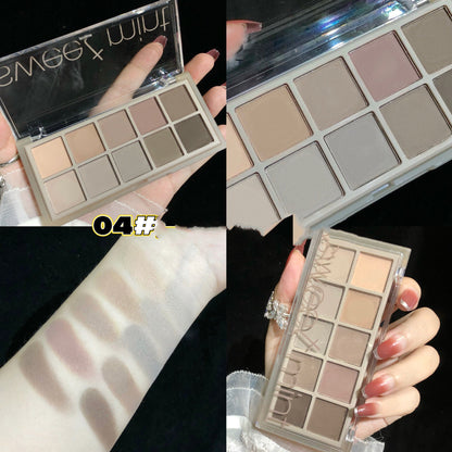 10Shades Of Eyeshadow Pearly Matte Earth Lasting Palette - DunbiBeauty, LLC