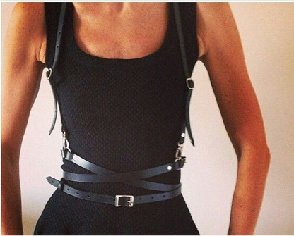 PU Leather Crisscross Suspenders nihaodropshipping