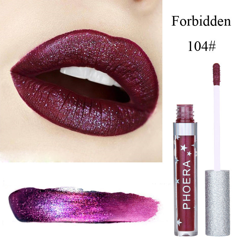 Moisturizing Candy Color Lip Gloss Waterproof Glitter Liquid Lipstick Long Lasting Makeup Lipstick