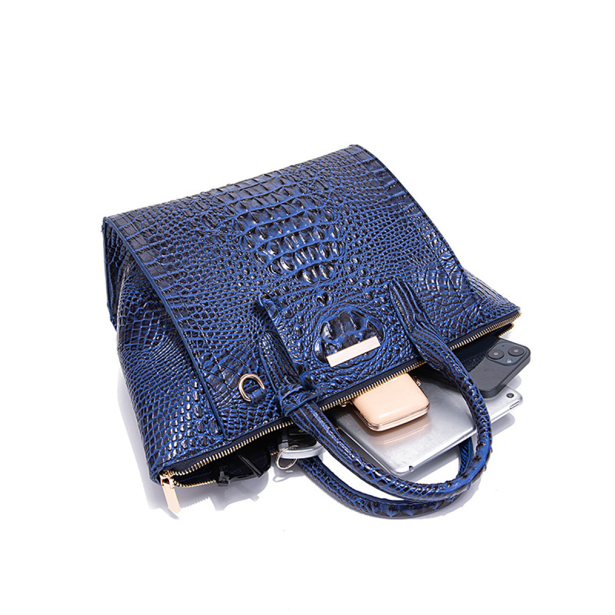 Retro Crocodile Pattern Crossbody Bag Kiwidrop