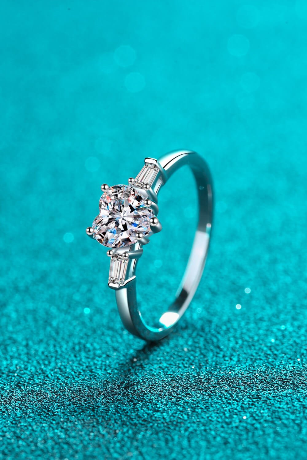 1.2 Carat Moissanite Heart Ring - DunbiBeauty, LLC