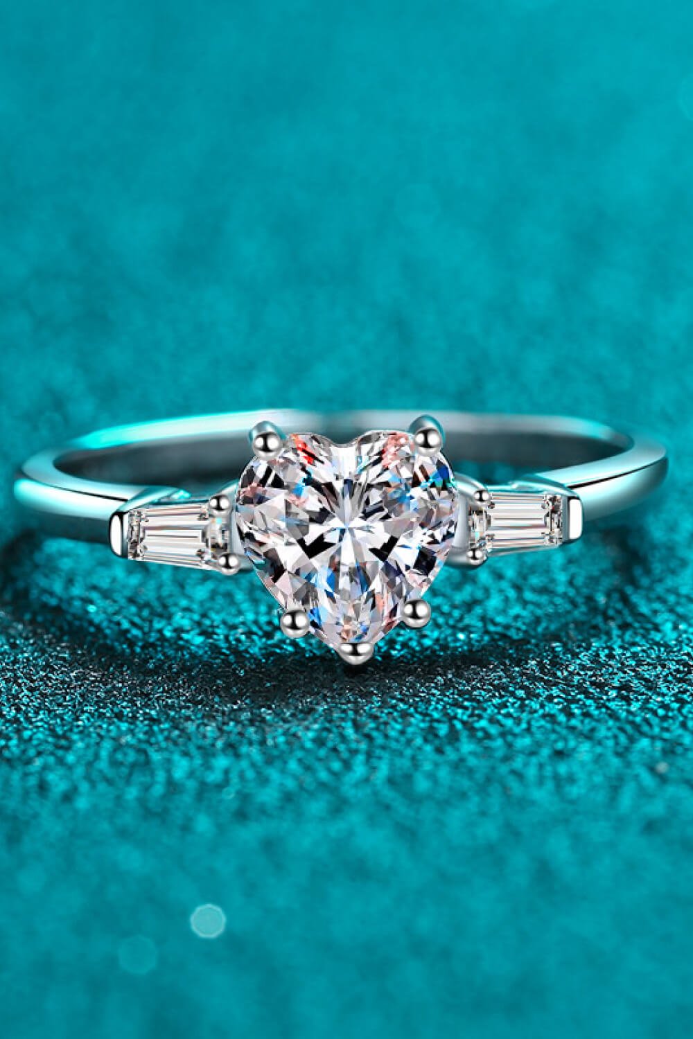 1.2 Carat Moissanite Heart Ring - DunbiBeauty, LLC