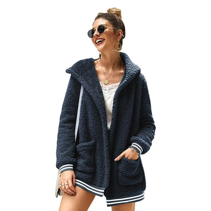 Original design cross-border women's hooded fur coat long top DropShipMan