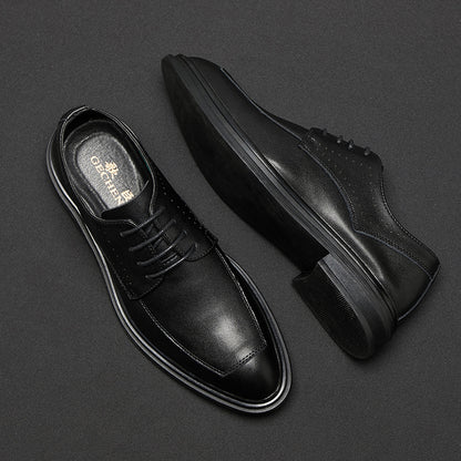 Trendy Young British Pointed Business Casual Leather Shoes