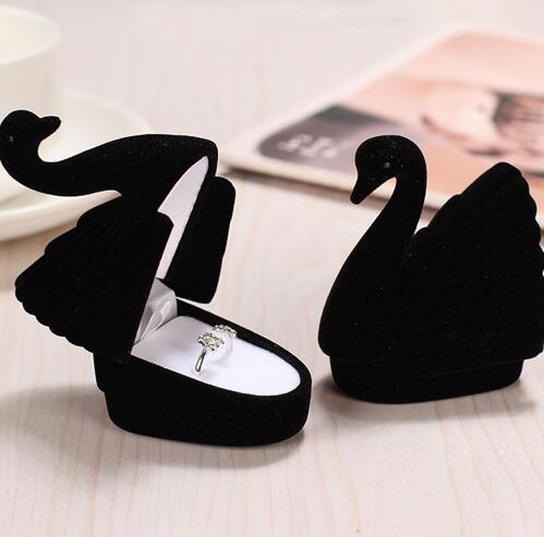 Women's Swan Shaped Ring Box for Engagement and Gifts nihaodropshipping