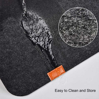 12Pcs/18Pcs Anti-Slip Natural Felt Dining Table Placemats Set Heat Insulated Coasters Kitchen Cutlery Storage Bags - DunbiBeauty, LLC