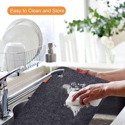 12Pcs/18Pcs Anti-Slip Natural Felt Dining Table Placemats Set Heat Insulated Coasters Kitchen Cutlery Storage Bags - DunbiBeauty, LLC