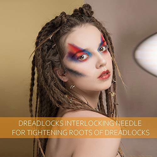 13 Pieces Dreadlocks Tool Set Includes 5 Pieces Latch Hook Crochet Needles, 3 Pieces Dreadlocks Crochet Hook and 5 Pieces Locking Hair Extensions Tool for Locs, Sisterlocks, Easyloc Hair - DunbiBeauty, LLC