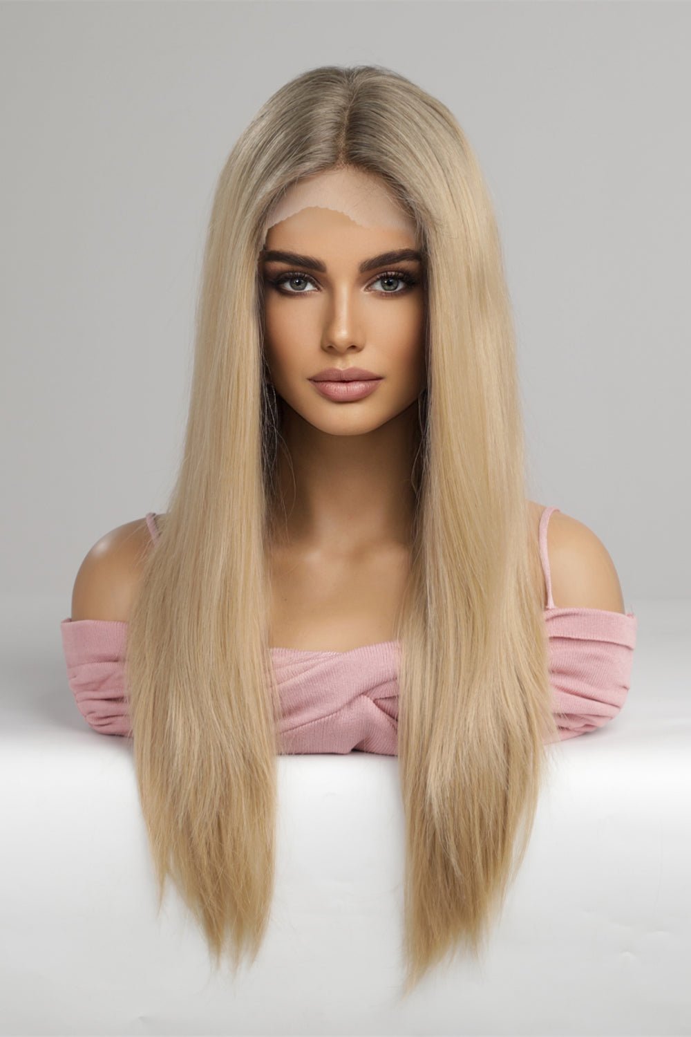 13*2" Lace Front Wigs Synthetic Long Straight 24'' 150% Density - DunbiBeauty, LLC