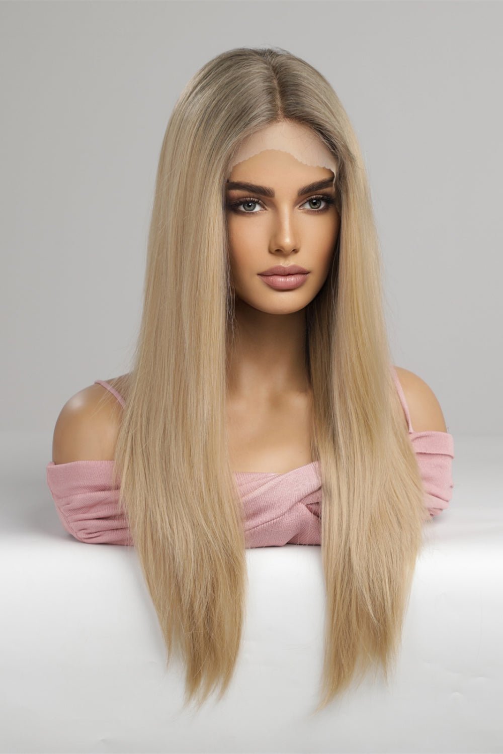 13*2" Lace Front Wigs Synthetic Long Straight 24'' 150% Density - DunbiBeauty, LLC