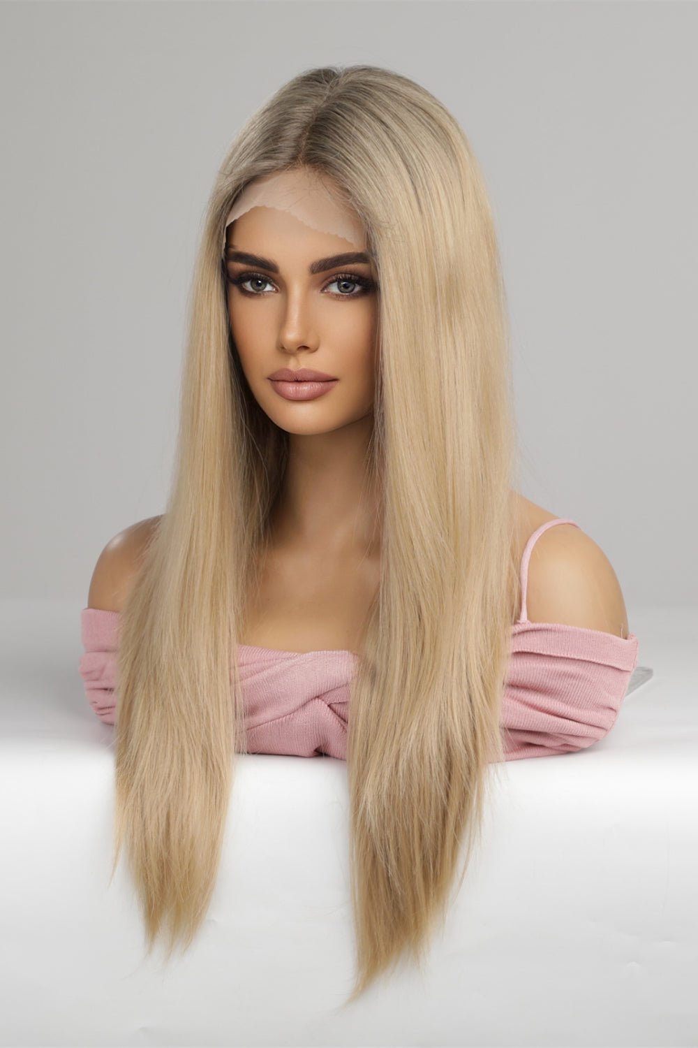 13*2" Lace Front Wigs Synthetic Long Straight 24'' 150% Density - DunbiBeauty, LLC