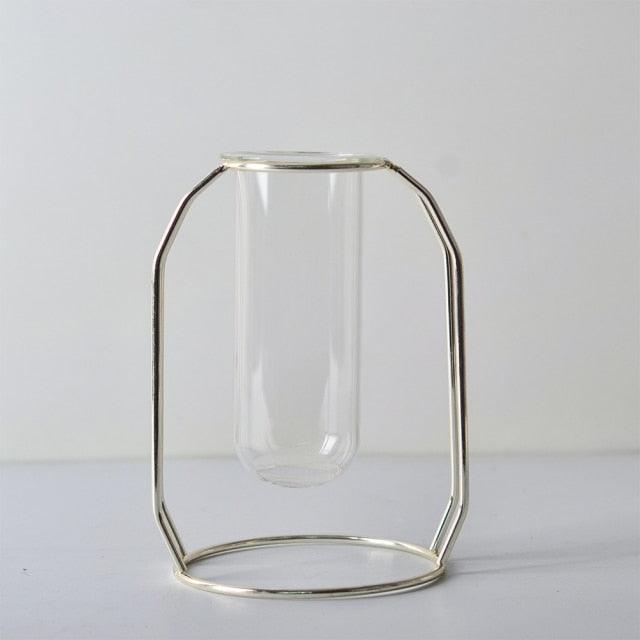 Nordic Simple Golden Glass Vase Zendrop