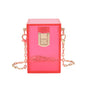 Transparent Box Shaped Acrylic Chain Shoulder Bag nihaodropshipping