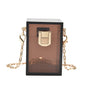 Transparent Box Shaped Acrylic Chain Shoulder Bag nihaodropshipping