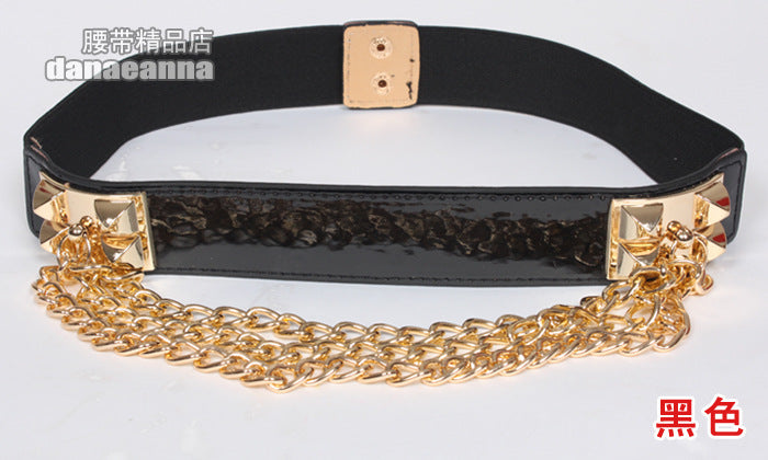 Punk Rivet Chain Waist Belt nihaodropshipping