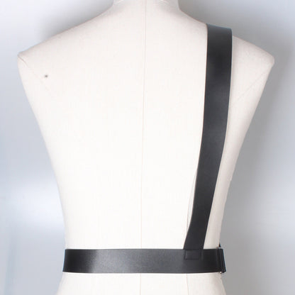 Women's PU Leather Waist Belt with Off-Shoulder Suspender nihaodropshipping