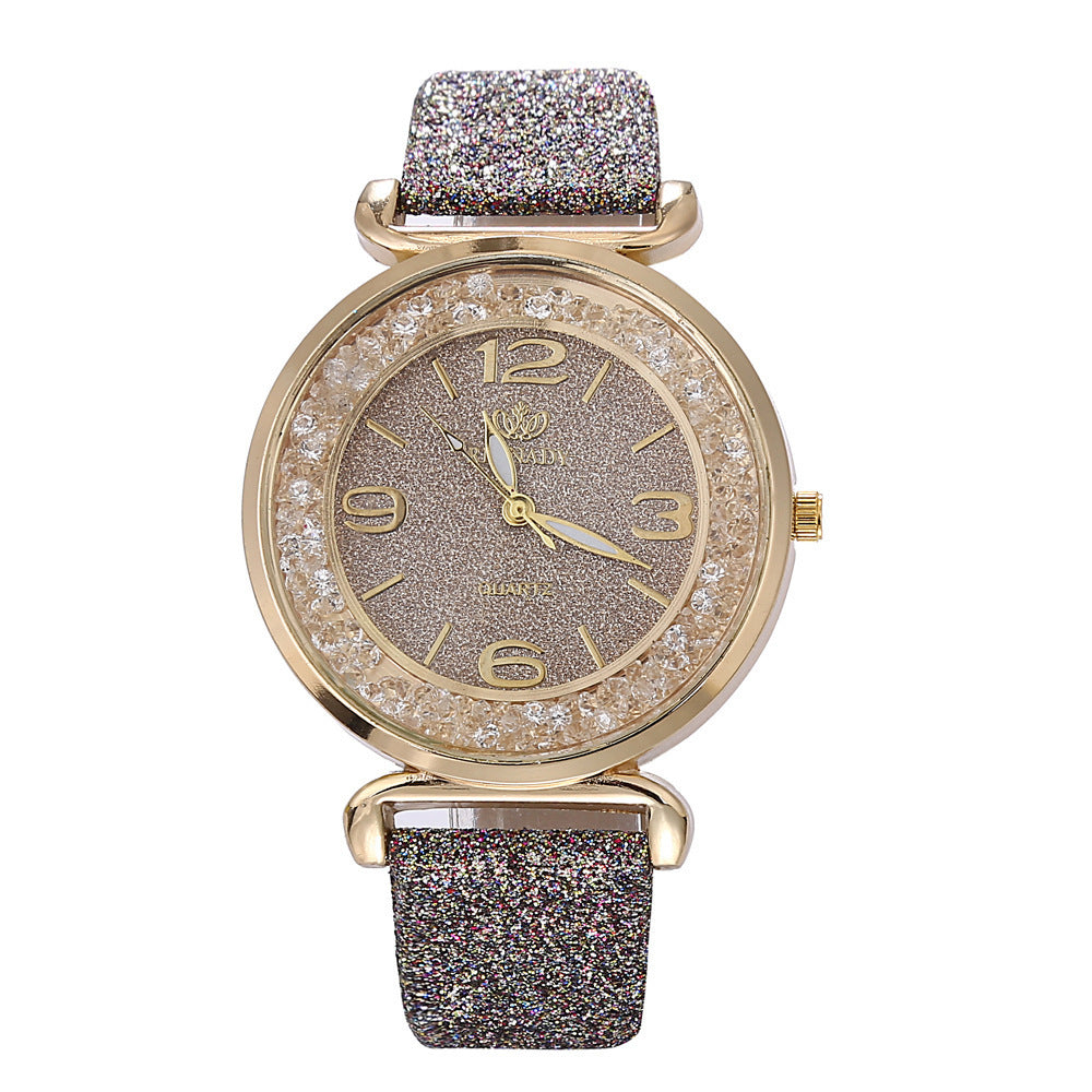 Starry Sky Theme Watch with Glitter Band nihaodropshipping