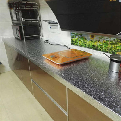 1/3M/Roll Kitchen Backsplash Wallpaper Stickers Self Adhesive Aluminum Foil Stickers Oil Proof Waterproof Kitchen Stove Sticker - DunbiBeauty, LLC