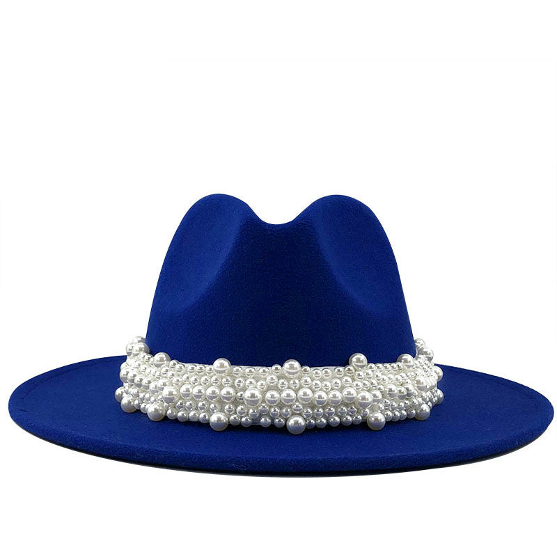 Women's Fashion Fedora with Pearl Band nihaodropshipping