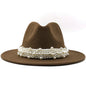 Women's Fashion Fedora with Pearl Band nihaodropshipping