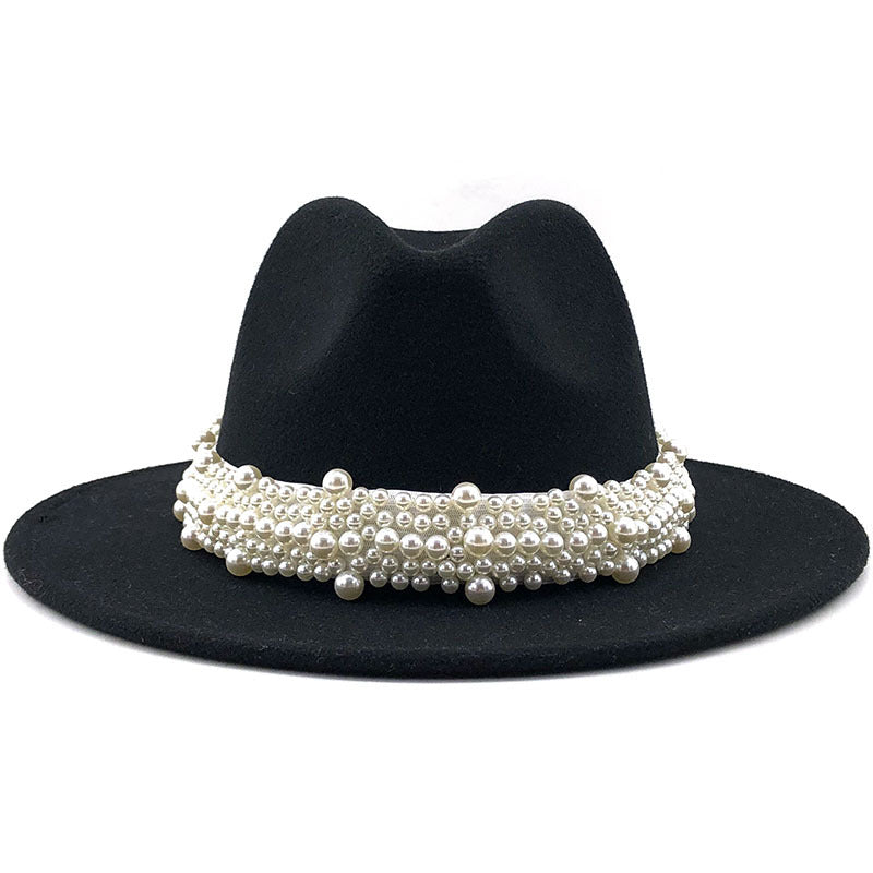 Women's Fashion Fedora with Pearl Band nihaodropshipping