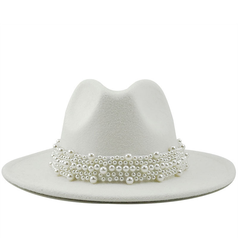 Women's Fashion Fedora with Pearl Band nihaodropshipping