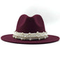 Women's Fashion Fedora with Pearl Band nihaodropshipping