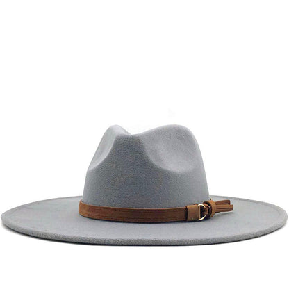 Women's Wide Brim Wool Fedora nihaodropshipping