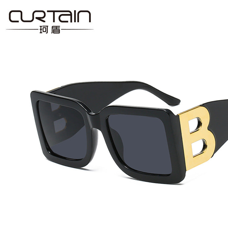 Women's Big Frame Sunglasses with the Letter B Frames nihaodropshipping