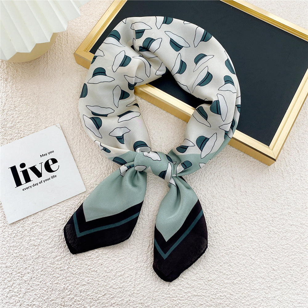 Women's Printed Silk Scarf nihaodropshipping