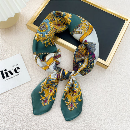 Women's Printed Silk Scarf nihaodropshipping