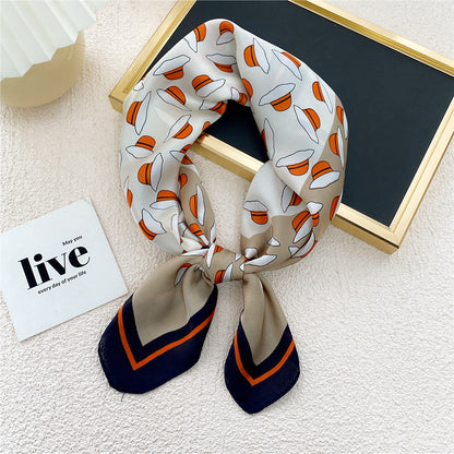 Women's Printed Silk Scarf nihaodropshipping