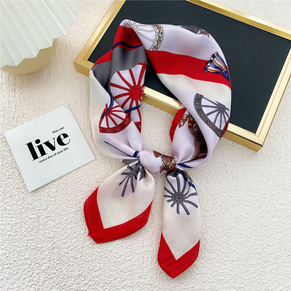 Women's Printed Silk Scarf nihaodropshipping