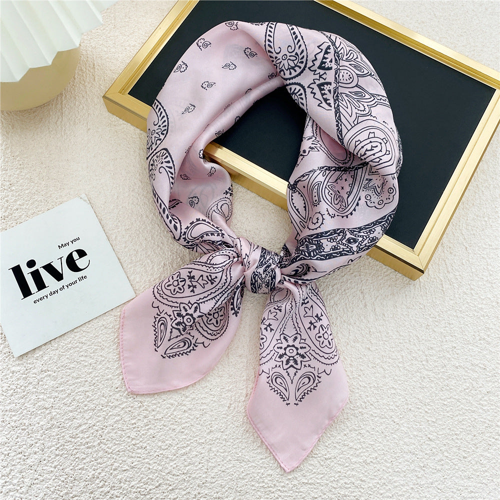 Women's Printed Silk Scarf nihaodropshipping