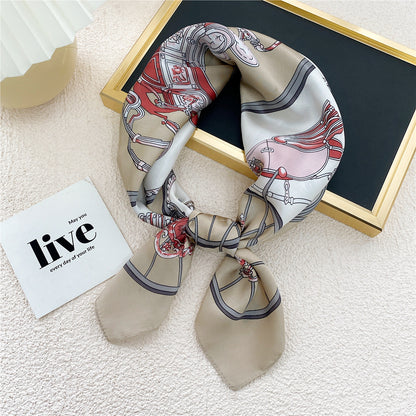 Women's Printed Silk Scarf nihaodropshipping