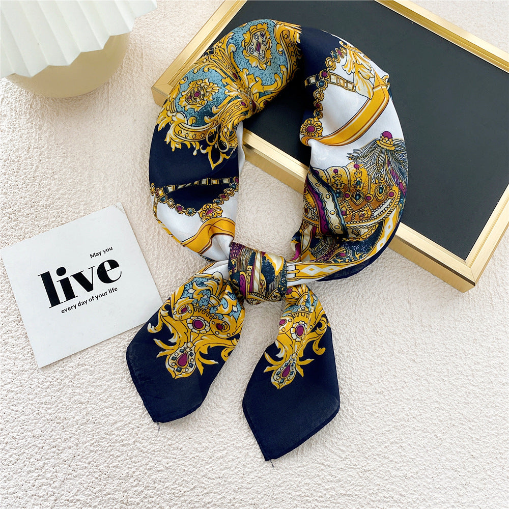 Women's Printed Silk Scarf nihaodropshipping