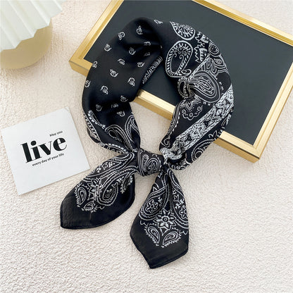 Women's Printed Silk Scarf nihaodropshipping