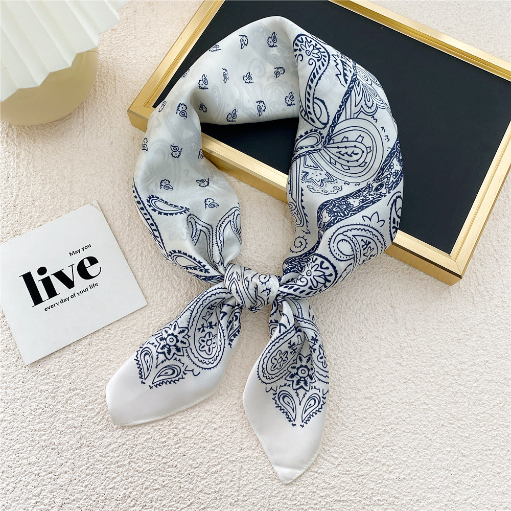 Women's Printed Silk Scarf nihaodropshipping