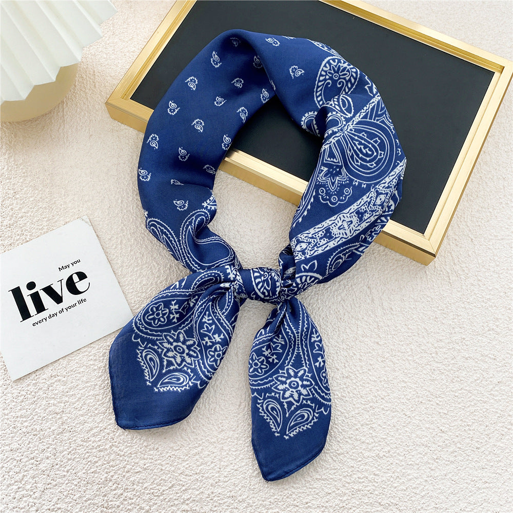 Women's Printed Silk Scarf nihaodropshipping