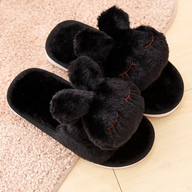 Women's Rabbit Eyelash Slippers nihaodropshipping