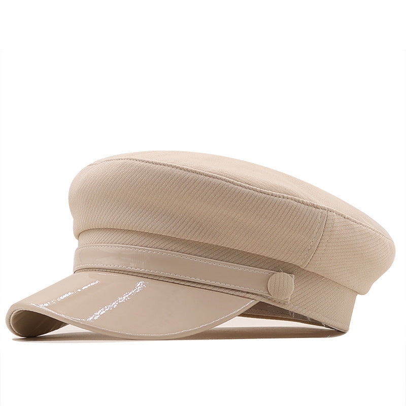 Women's PU Leather Beret Style Cap nihaodropshipping