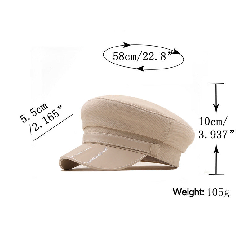 Women's PU Leather Beret Style Cap nihaodropshipping