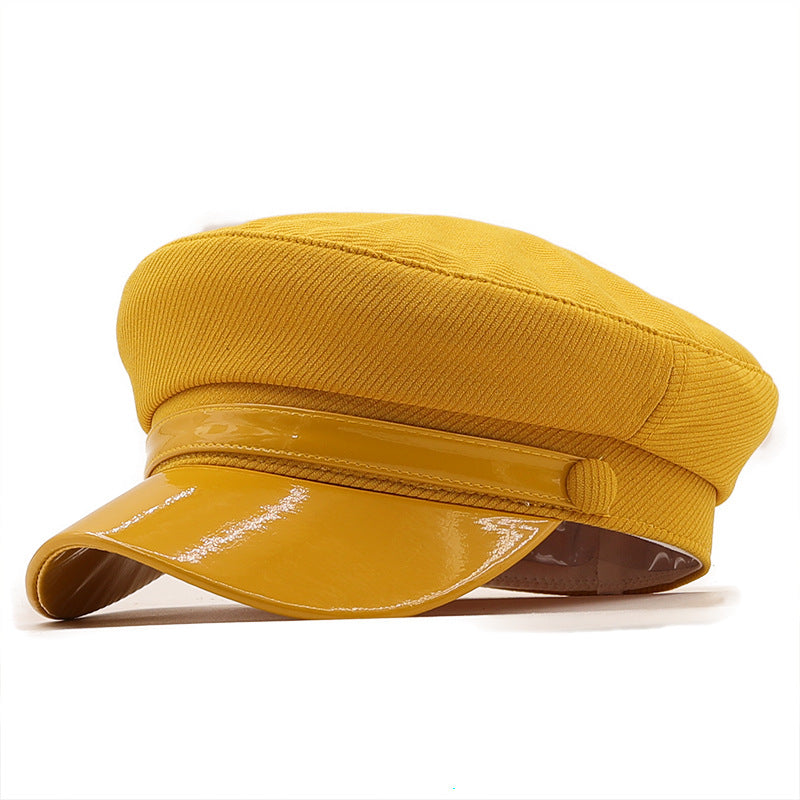 Women's PU Leather Beret Style Cap nihaodropshipping