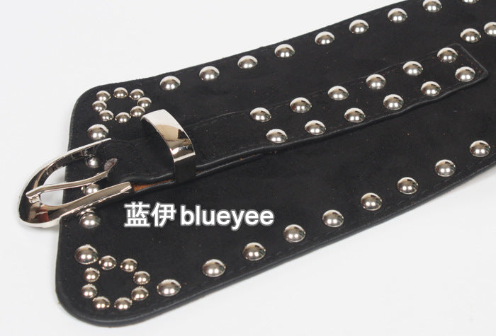 Retro Elastic Rivet Wide Waist Belt nihaodropshipping