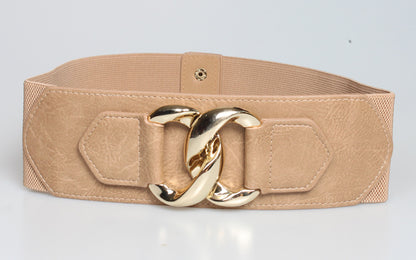 Metal Buckle Wide Width Elastic Waist Belt nihaodropshipping