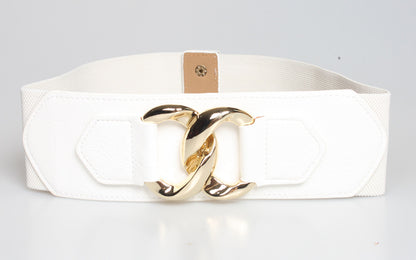 Metal Buckle Wide Width Elastic Waist Belt nihaodropshipping