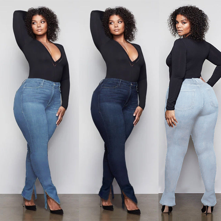 Women's Plus Size Skinny Jeans nihaodropshipping