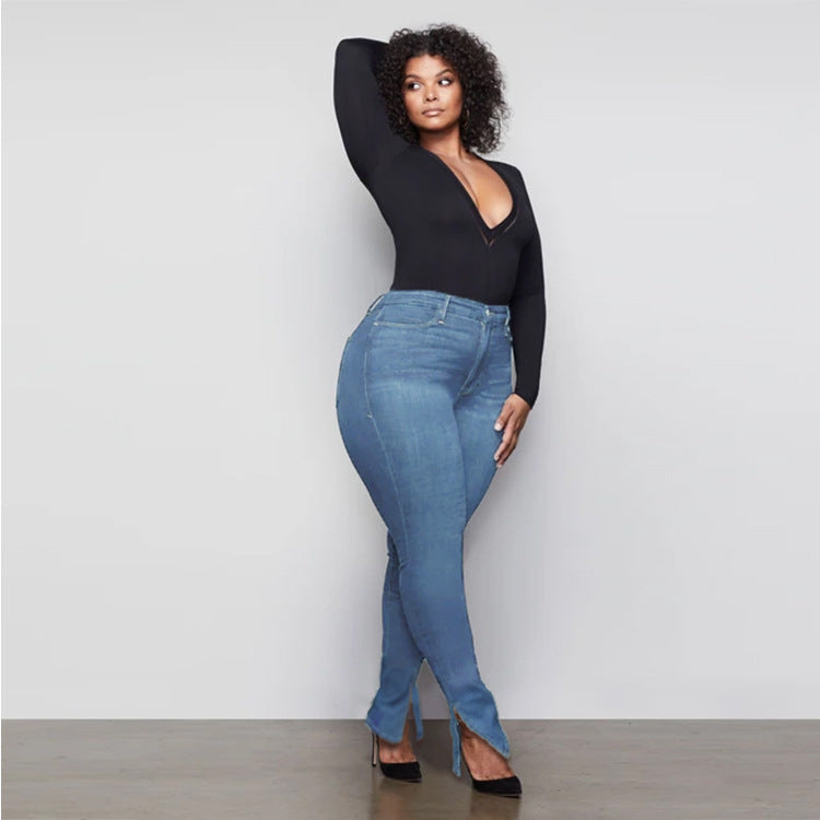 Women's Plus Size Skinny Jeans nihaodropshipping