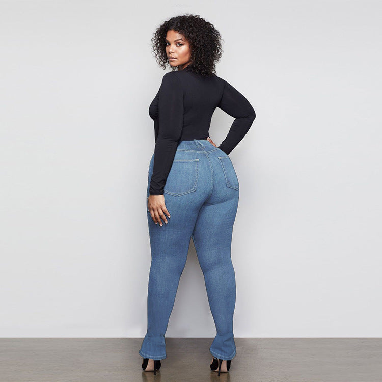 Women's Plus Size Skinny Jeans nihaodropshipping